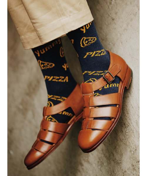 一部カラーSALE！【Tabio MEN】PIZZA socks