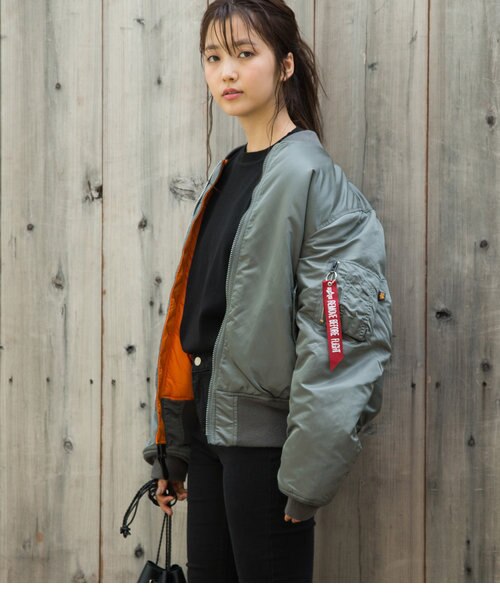 人気のファッショントレンド エレガントma 1 グレー アルファ