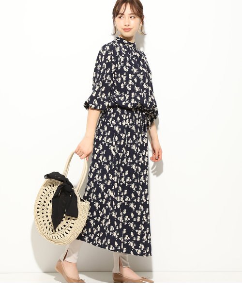 ドラマ着用 花柄ドロストワンピース Vis ヒ ス の通販 Mall