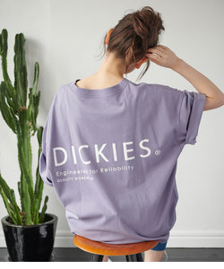 【別注カラー:ラベンダー】【Dickies】ロゴプリントビッグTシャツ
