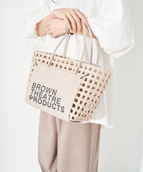 【BROWN THEATRE PRODUCTS】ロゴラベルバスケットバッグ