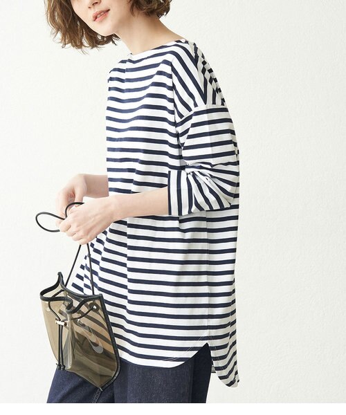 True Cotton ボーダーロングtシャツ Rope Picnic ロペピクニック の通販 Mall