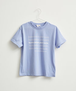 【KIDS】メッセージリピートプリントTシャツ