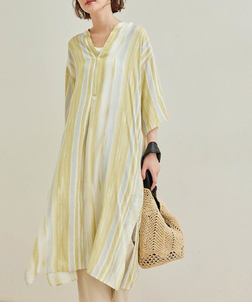 手書き風ストライプシャツワンピース Rope Picnic ロペピクニック の通販 Mall