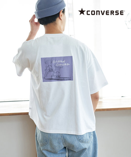 【CONVERSE/コンバース別注】バックシューズプリントTシャツ