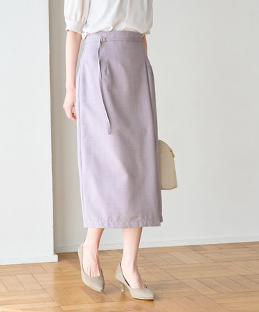 ひざ丈スカート（パープル/紫色）通販 | &mall（アンドモール）三井