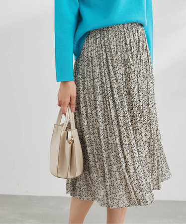 レディースのひざ丈スカート（ベージュ/クリーム色/肌色）通販 | &mall