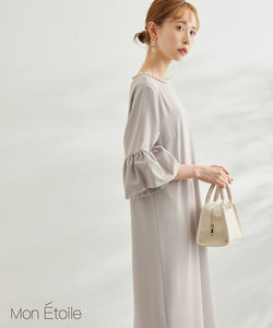 【一部店舗限定】【Mon E’toile/モンエトワール】パールサックDress