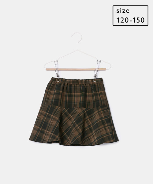 【KIDS】リンクコーデ/チェック柄インパンツ付スカート
