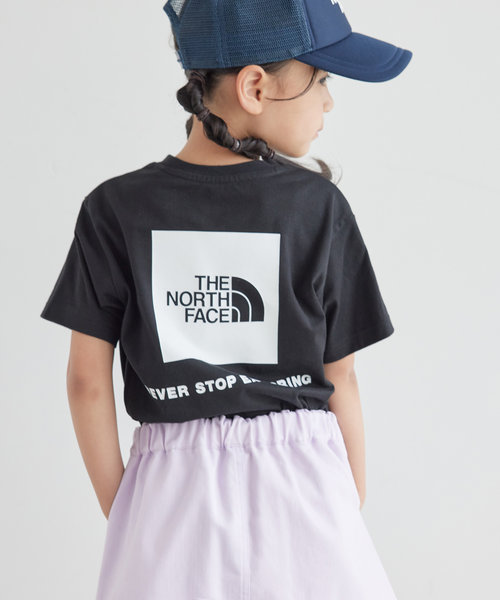 【KIDS】【THE NORTH FACE/ザ ノースフェイス】バックスクエアロゴTシャツ/UVケア