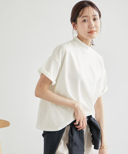 冷感・汗染み防止/アソートロゴモックネックTシャツ