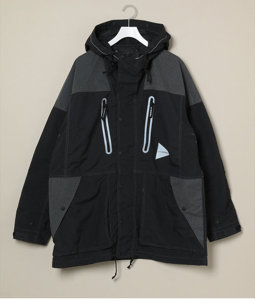 【and wander】PERTEX nylon rip jacket