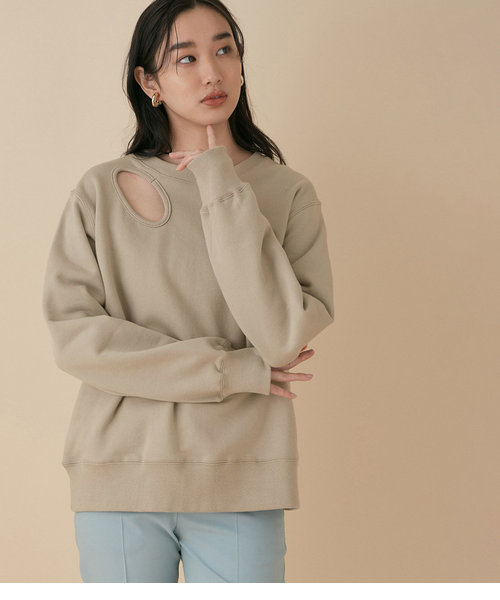 【Near by me】別注Simple point sweatshirt