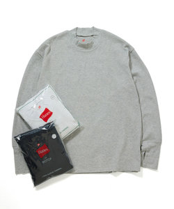 【Hanes for BIOTOP】Cotton Stretch Thermal Mock Neck