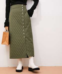 【WEB限定】キルティングIラインスカート