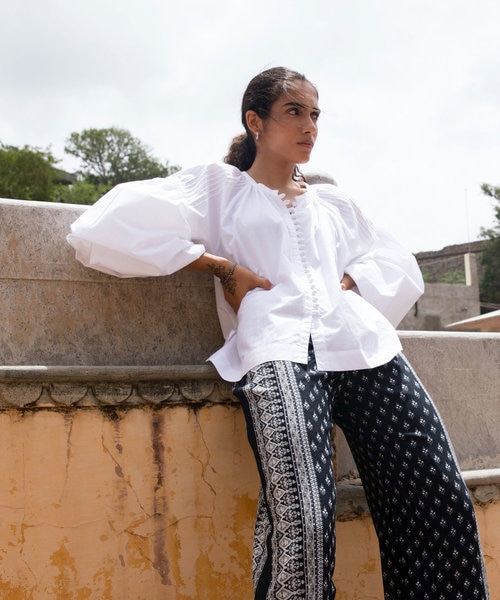 Sara mallika】HANKY ETHNIC PRINT PANTS | ADAM ET ROPE  