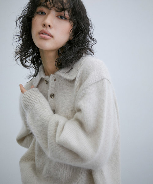 極美品】BATONER/バトナー PURE MOHAIR PORO ポロニット-