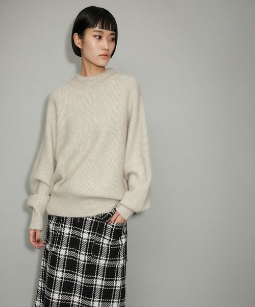 【WEB限定】FOXWOOLミックス畦ニットプルオーバー