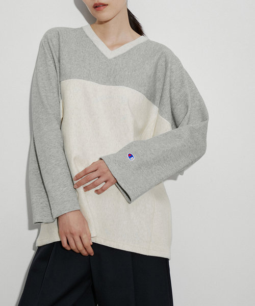 【Champion for ADAM ET ROPE'】EX REVERSE WEAVE HOCKEY SWEATSHIRT