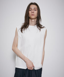 《新色追加》【Albini/アルビニ】オーガニック ポンチ オーバーサイズ ノースリーブ Tシャツ