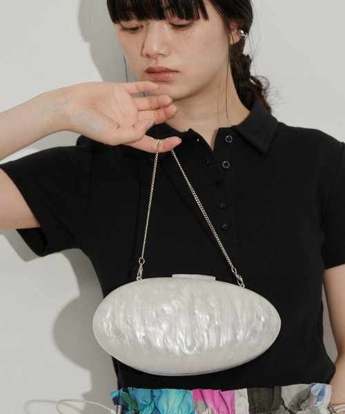 Resin Clutch ADAM ET ROPE\' FEMME アダムエロペ バッグ クラッチバッグ ホワイト[Rakuten Fashion]