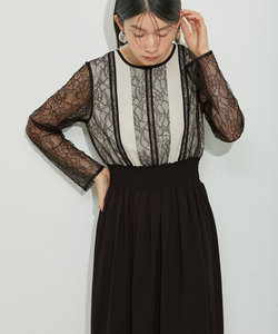 【WEB限定】【troisiemeCHACO for ADAM ET ROPE'】LACE DRESS