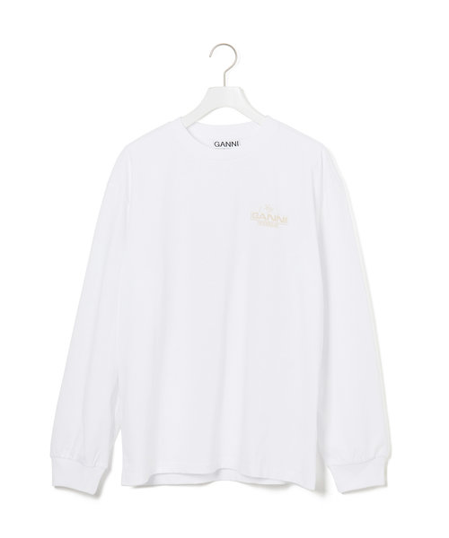 GANNI Future Heavy Jersey Palm Long Sleeve T-shir