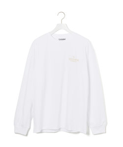 GANNI Future Heavy Jersey Palm Long Sleeve T-shir