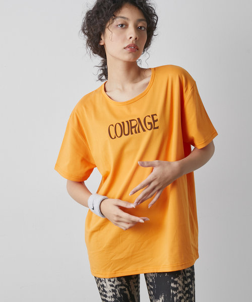 COURAGE ロゴプリントTシャツ