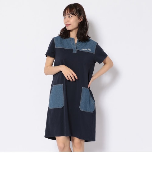 デニムコンビ ワンピース Denim Combi One Piece Avirex アヴィレックス の通販 Mall