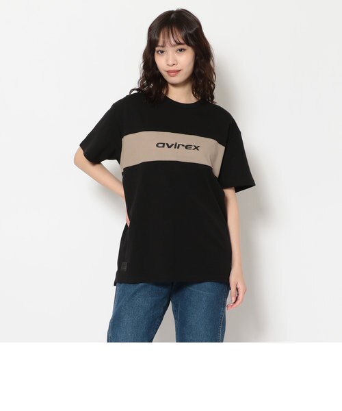 ルーズ フィット スリット スウィッチング Tシャツ Loose Fit Slit T Shirt Avirex アヴィレックス の通販 Mall