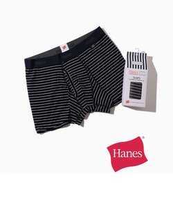 Hanes×SHIPS: 消臭糸使用 コットン ストレッチ ボーダー ボクサーパンツ