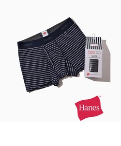 Hanes×SHIPS: 消臭糸使用 コットン ストレッチ ボーダー ボクサーパンツ