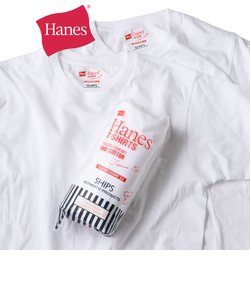 Hanes×SHIPS: 別注 NEW Japan Fit COMFORT WEIGHT 5.3 WHITE PACK with POCKET (2枚組)