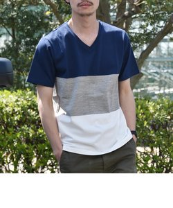SC: MADE IN JAPAN ワイドボーダー Vネック Tシャツ 19SS