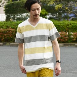 SC: MADE IN JAPAN ワイドボーダー Vネック Tシャツ 19SS