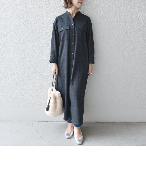 予約 Ships Any チェックシャツ ワンピース Ships シップス の通販 Mall