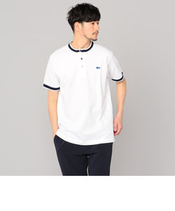 【SHIPS別注】LACOSTE: カノコ ヘンリーネック ラインリブ Tシャツ