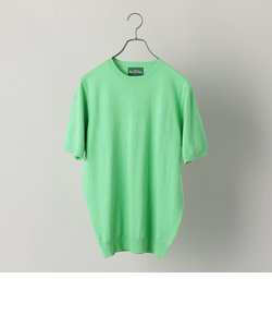 ALAN PAINE : コットン/シルク/ウール クルーネック半袖Tシャツ