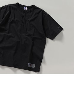 【WEB限定/SHIPS別注】RUSSELL ATHLETIC: ピグメント加工 ヘンリーネック Tシャツ