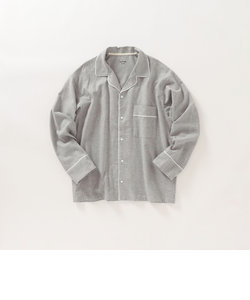 SHIPS any & cozy: オープンカラー パジャマ 単品 フランネルシャツ<MEN>