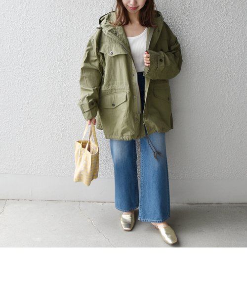 ARMY TWILL Weather Hooded Coat | horsemoveis.com.br