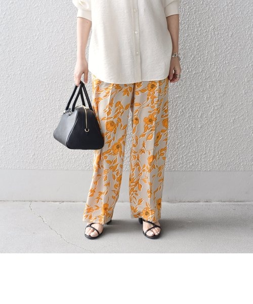手洗い可能〉サテンフラワープリントパンツ◇ | SHIPS（シップス）の  