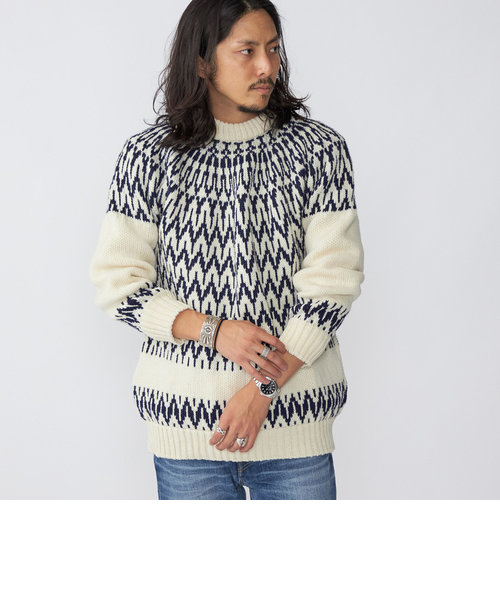 SHIPS別注】Guernsey Woollens: アイスランディック クルーネック