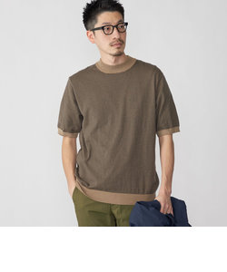 SHIPS: CORDURA(R) TEXBRID(R) モックネック ニット Tシャツ