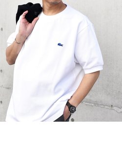 【SHIPS any別注】LACOSTE: ワンポイント ロゴ ピケ クルーネック Tシャツ 24SS◇
