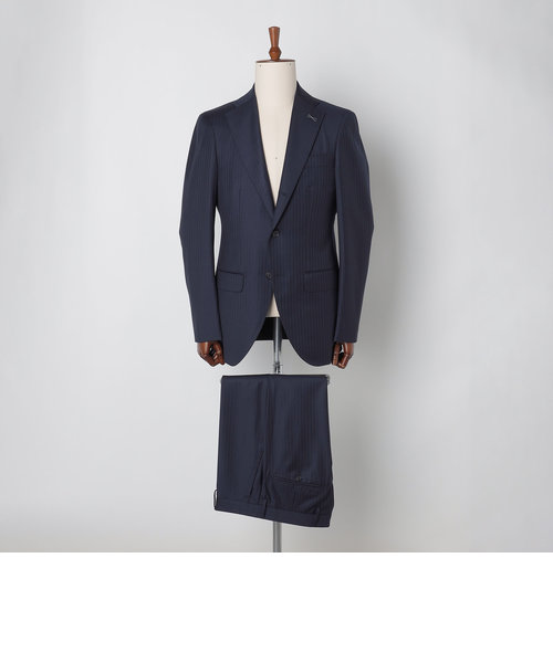 SHIPS: LORO PIANA FABRIC オーストラリス ピンストライプ ネイビー