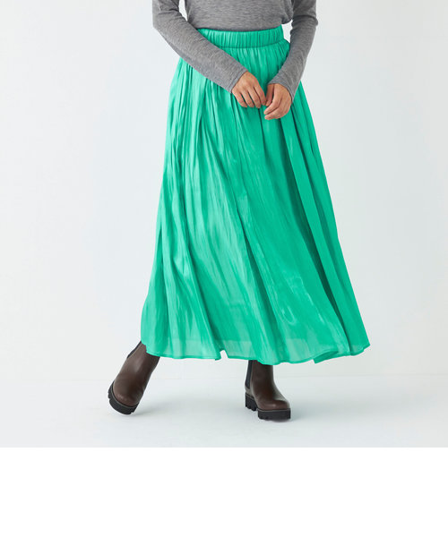 SHIPS Colors:〈洗濯機可能〉シャイニー ギャザー スカート
