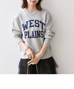 【SHIPS any別注】THE KNiTS:〈洗濯機可能〉カレッジ ロゴ スウェット