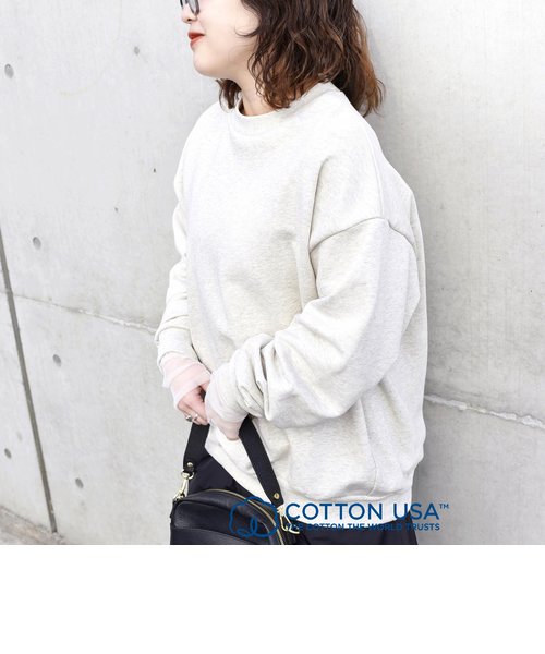 SHIPS any: COTTON USA ルーズ クルーネック 裏毛 スウェット◇